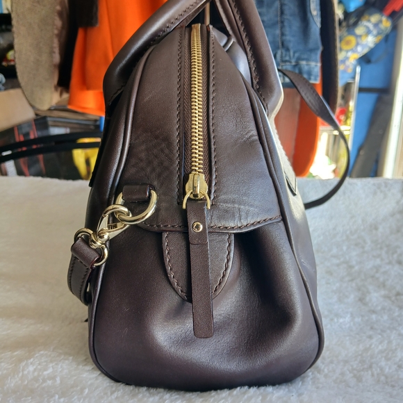 Kate Spade Burgundy Wine Leather Handbag With Full Size Kate Spade Wallet In - Picture 2 of 11